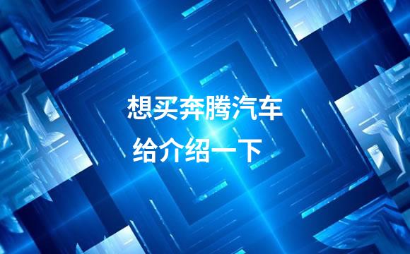 想买奔腾汽车 给介绍一下
